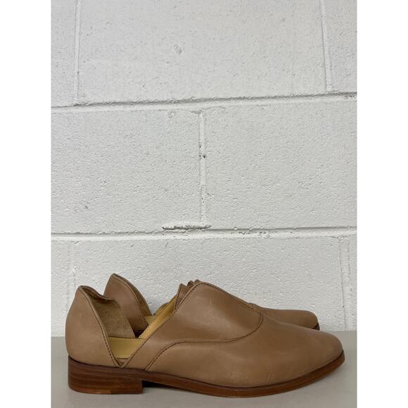 Nisolo 9.5 Almond Brown Emma D'orsay Classic Leather Oxford Mule Loafer Shoes - Picture 2 of 7